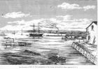 Eugene Haberer and William Ogle Carlisle 21 Dec 1872 View up the Miramichi River from Newcastle.